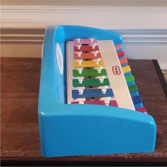 1985 Little Tikes Xylophone Tap A Tune Blue Piano Keyboard - Picture 6 of 7